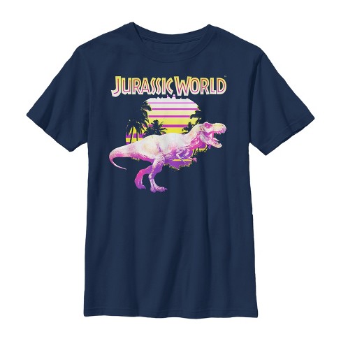 Boy's Jurassic World Retro T. Rex Sunset T-shirt : Target