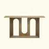 KIGFTSOD Modern and Curved Design Ash Veneer Console Table with Shelf, Suitable for Entryway, Hallway Living Room, Foyer, Corridor - 3 of 4