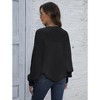 Women's Sweater Cardigans Long Sleeves Open Front Shrug Short Knit Casual Jackets Black XL - 4 of 4