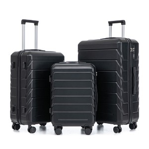 Kumasinova 20"24"28"Hardshell Luggage Sets,3Pcs Durable ABS Spinner Suitcase with TSA Lock,Airline-Approved Checked Travel Suitcases - 1 of 4