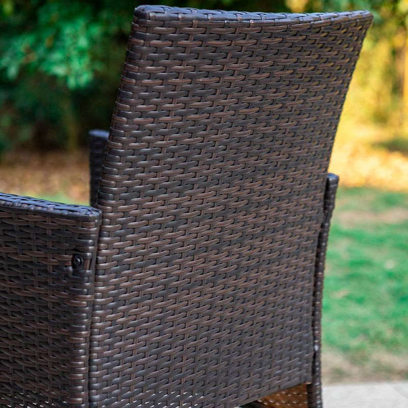 2pk Outdoor Rattan Arm Chairs with Cushions - Captiva Designs, 5 of 14