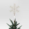 15.5" Pre-lit LED Metal Snowflake Christmas Tree Topper Champagne Gold with Warm White Lights - Wondershop™ - 3 of 4