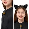 Joyfy Girls Black Cat Halloween Costume Outfits, Kids Cat Outfit Set with Tail, Child Halloween Bodysuit Costume for Cosplay Dress Up Party - 2 of 4