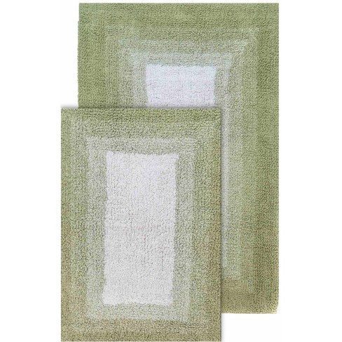 Chesapeake Whitney Ombre 2 Piece Reversible Cotton Bath Rug Set