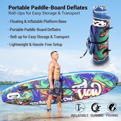 Rising Flow Multicolor Inflatable Stand-Up Paddle Board with Accessories
