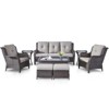 POCASSY 8 Piece Rattan Outdoor Conversation Furniture Set Wicker Sofa Seating Group with Cushions for Backyord, Garden, Pool - 2 of 4
