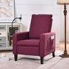 29.13"W Fabric Recliner Chair with Adjustable Push-Back, Mobile Phone Holder and Cup Holder for Living Room - 2 of 4
