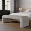 Jofran,Sophia Modern Luxury Curved Upholstered Waterfall Bench - Large - 2 of 4
