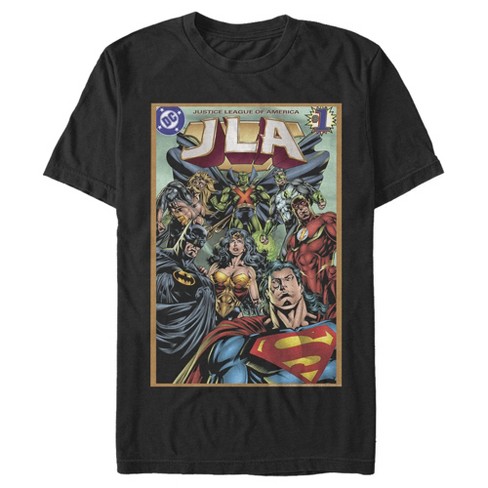 JUSTICE LEAGUE AMERICA COVER BASEBALL JERSEY T SHIRT NEW OFFICIAL DC COMICS  RARE