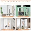 LunaLulinlk Over The Door Drying Rack Foldable Portable Over The Door Hooks Hanger with Towel Racks Travel Hangers 2 Pack White - 3 of 4
