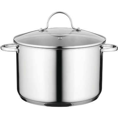 BergHOFF Comfort 10" 18/10 Stainless Steel Covered Stockpot, 7.2 Qt