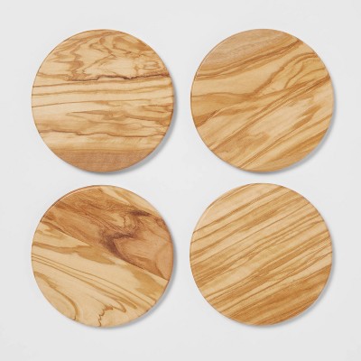 4pk Olivewood Coasters - Threshold&#8482;