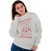 Ugly Christmas Naughty is New Nice Sweatshirt for Men or Women Brisco Brands - 2 of 4