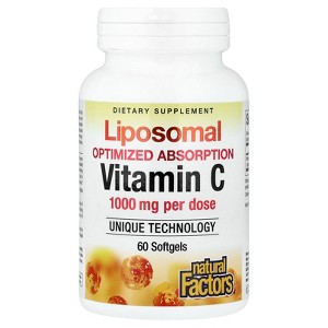 Natural Factors Liposomal Vitamin C, 60 Softgels (500 mg per Softgel) - 1 of 4