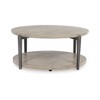 Signature Design by Ashley Dyonton Round Coffee Table with Wheels, Light Grayish Brown - 4 of 4