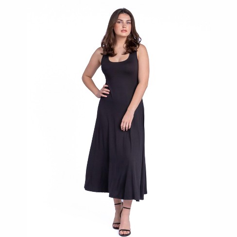 24seven Comfort Apparel Slim Fit A Line Sleeveless Maxi Dress - image 1 of 4