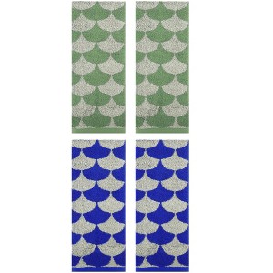 REGALWOVEN Geometric Absorbent Soft Cotton Decorative Hand Towel for Bathroom 4 Pack - 1 of 4