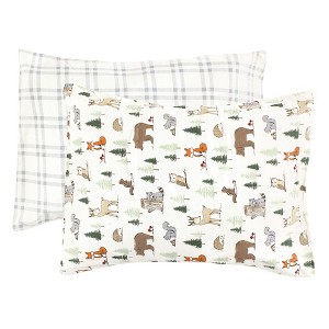 Hudson Baby Cotton Toddler Pillow Case, Forest Animals, One Size - 1 of 4