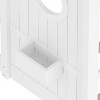 KWPZQEB House Shape Montessori House Bed, Wood Floor Bed with Storage Rack and Roof, Playhouse Bedframe for Kids, No Box Spring Needed - 4 of 4