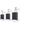 Vynxaria 3-Piece Luggage Set ¨C Stylish & Durable PC+Aluminum Frame with Password Lock - 4 of 4