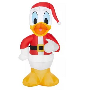 Gemmy 3.2 ft. Tall LED Donald Duck in Santa Outfit Christmas Inflatable - 1 of 4