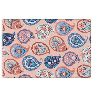 Pimlada Phuapradit Floral Paisley Half Drop Outdoor Rug - Deny Designs - 1 of 4