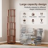 Racxily Solid Wood Rotating Bookshelf on Wheels, 360¡ã Spinning Book Shelf Tower, Narrow Rolling Bookshelves for Corner, Bedroom, Office, Walnut - 3 of 4