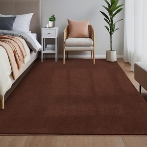 Runner Rugs Solid Thick Shag RugSuper Soft Anti-Slip Washable Rugs Easy Cleaning Wool Carpet Hallway Laundry Room Nursery Entryway - 1 of 4