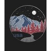 Americana Mountains and Trees Line Adult Crew Neck Long Sleeve Tee - 2 of 2