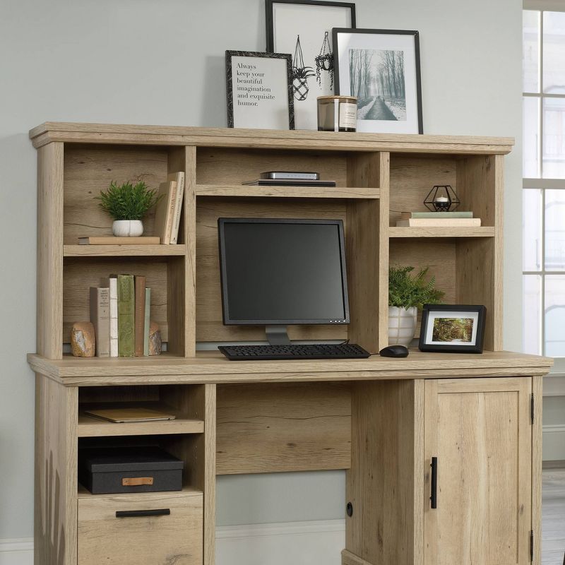 Aspen PostComputer Hutch Prime Oak - Sauder: Modern Adjustable Shelf Office Furniture, Open Storage, MDF, 3 of 7