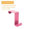Unique Bargains Stainless Steel Reversible Uasge S-Shaped Over Door Double Hooks 8 Pcs - 3 of 4