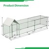 Gulches 16x3FT Metal Chicken Coop Run Backyard Hen House Poultry Habitat Cage w/Cover - 3 of 4