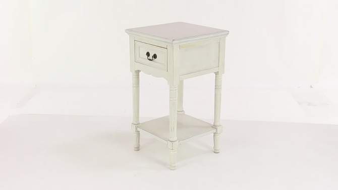 Traditional Wood Accent Table Ivory - Olivia & May, 2 of 17, play video