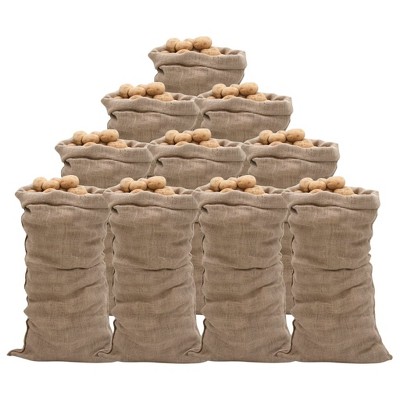 vidaXL Jute Sacks 10 pcs 25.6x53.1" 100% Jute 220 gsm