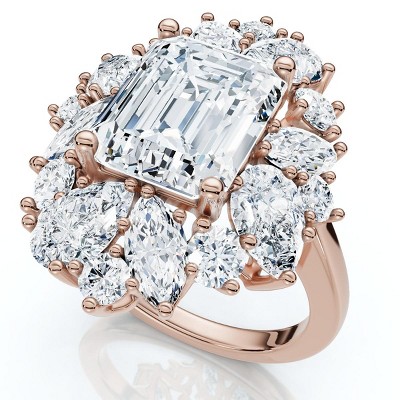 Pompeii3 Certified 7Ct High Jewelry Diamond Ring 14k Gold Lab Created