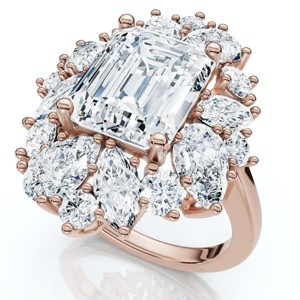 Pompeii3 Certified 7Ct High Jewelry Diamond Ring 14k Gold Lab Created - 1 of 4