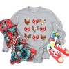 Simply Sage Market Women's Coquette Christmas Chicken Long Sleeve Garment Dyed Tee - 3 of 4