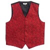 Gioberti Men's Formal 4pc Metallic Paisley Vest Necktie Bowtie and Pocket Square - 2 of 4
