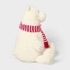 12" Polar Bear with Scarf Stuffed Animal - Gigglescape™: Polyester, Zoo Animal, 1 Year+, 0.25 lbs - 3 of 4