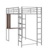 NicBex Twin Size Bunk Bed with Desk Metal Frame Bed Frame with 2 Shelves, Full Length Guardrails and 2 Ladders, No Box Spring Required - 3 of 4