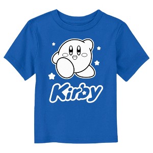 Toddler's Nintendo Kirby Black and White Portrait T-Shirt - 1 of 3