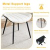 Sapphtopaz Dining Chairs Set of 4 PU Leather Upholstered Backrest Chair with Extended Seat and Metal Legs Chairs for Dining Room, Kitchen - 3 of 4