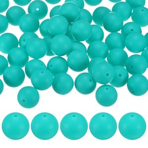 Unique Bargains Round Loose Rubber Beads Craft Smooth Ball Small Hole for DIY Crafts 50 Pcs - 1 of 4