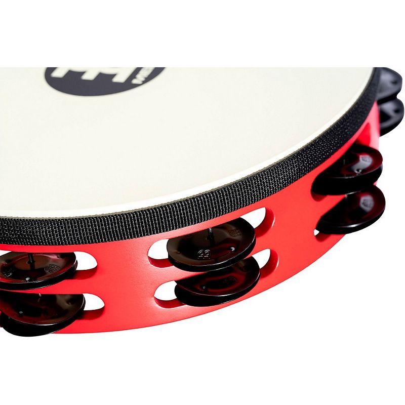 MEINL Touring Synthetic Head Wood Tambourine Two Rows Red, 3 of 6