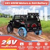 JOYRACER 24V 2-Seater Ride-On Toys Truck for Kids, 2×200W Motors, Electric Toys Car w/ 4 Wheels Spring Suspension, 3 Speeds, LED, Bluetooth Music - 3 of 4