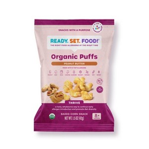 Ready, Set, Food! Organic Peanut Butter Puffs Baby Snacks - 1.5oz - 1 of 4