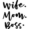 Men's Design By Humans Wife. Mom. Boss. By TheBlackCatPrints T-Shirt - 2 of 2