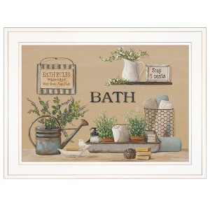 HomeRoots Farmhouse Bath White Framed Print Bathroom Wall Art - 1 of 4