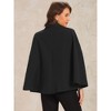 INSPIRE CHIC Women's Notched Lapel Collar Double Breasted Blazer Office Cloak Cape Coat - image 3 of 4