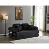 TiramisuBest Floor Couch, Convertible Floor Sofa Bed with Pillow, Chenille Fabric Compression Futon Couch Sleeper for Living & Bedroom, Gray - 2 of 4